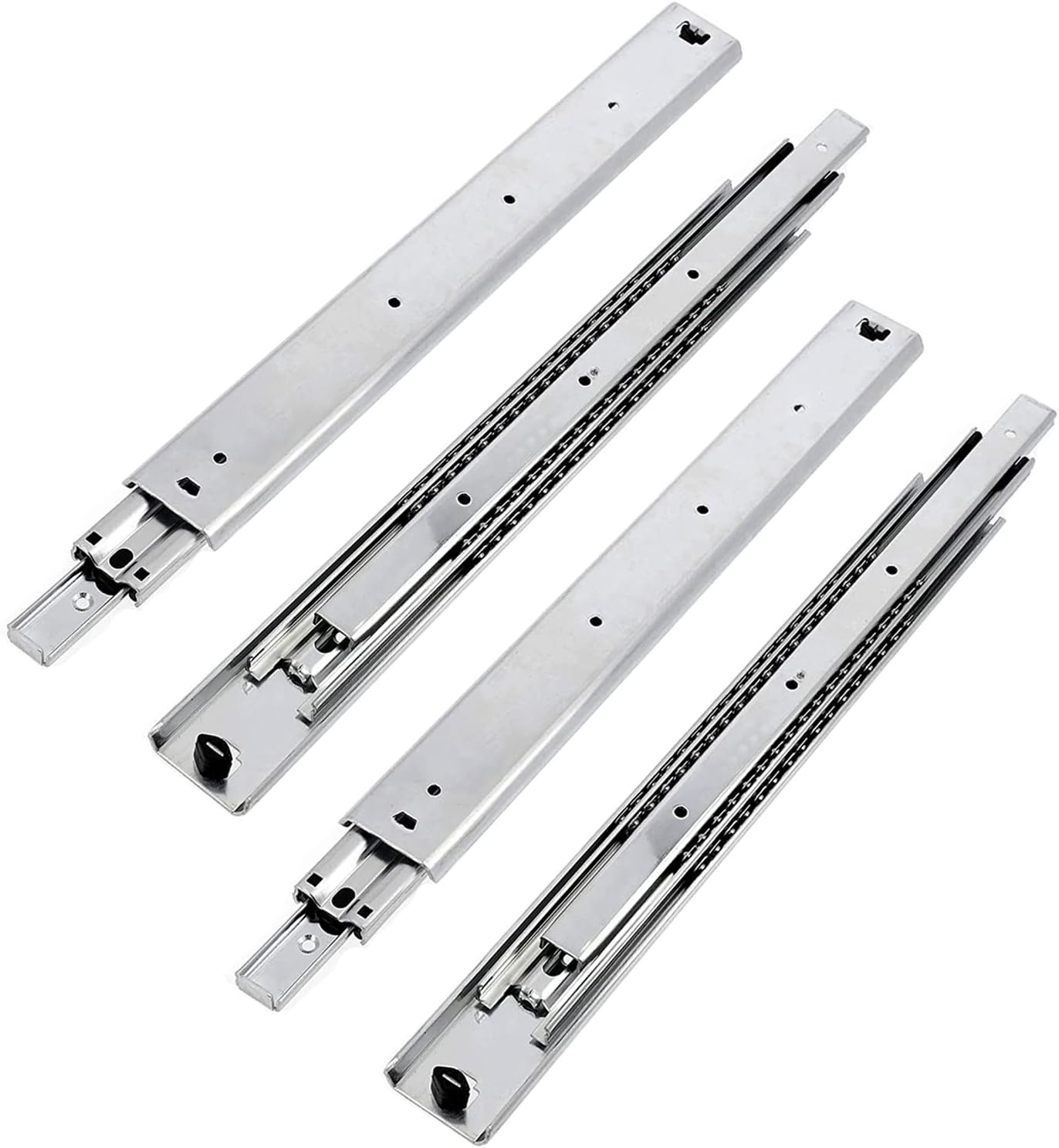 Glissières télescopiques 700 mm L, acier chromé - 31% de remise