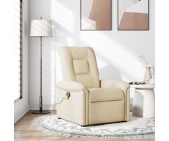 Vidaxl Fauteuil de massage inclinable crème - 47% de remise