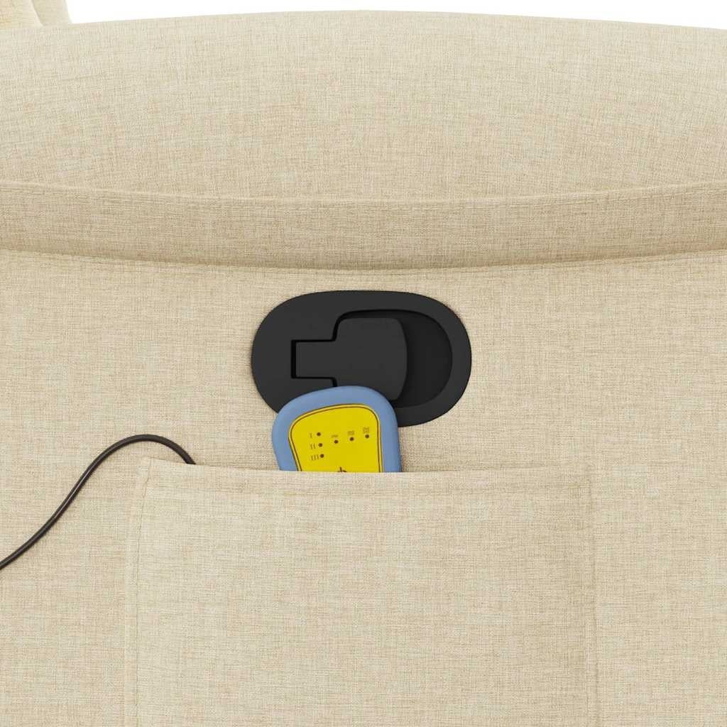Fauteuil de massage inclinable crème - 35% de remise