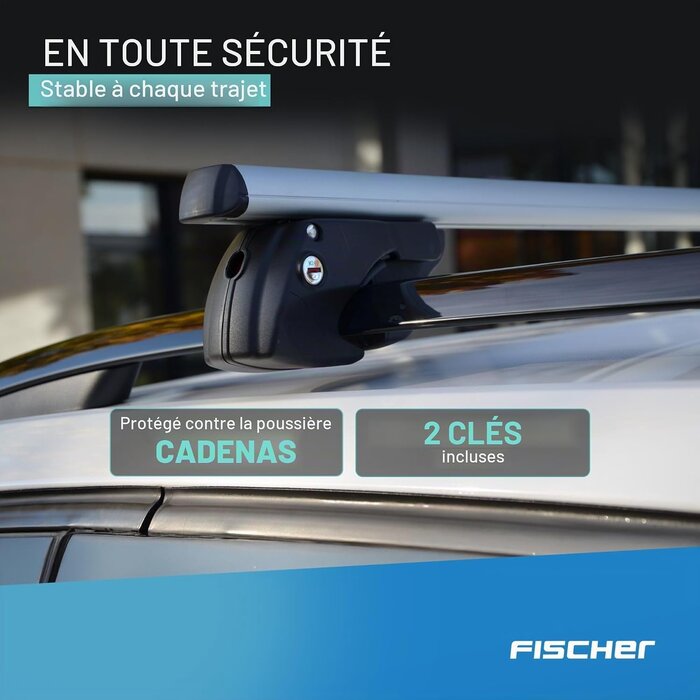 Barres de toit aluminium 120 cm - 34% de remise - Prêtes à l'emploi
