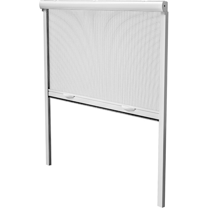 Moustiquaire enroulable 100x100 cm - Aluminium blanc - 33% de remise