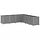 Jardinière modulaire grise 160x160x53 cm - 35% de remise