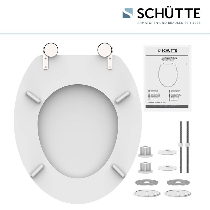 Abattant WC ovale en bois MDF blanc - 32% de remise
