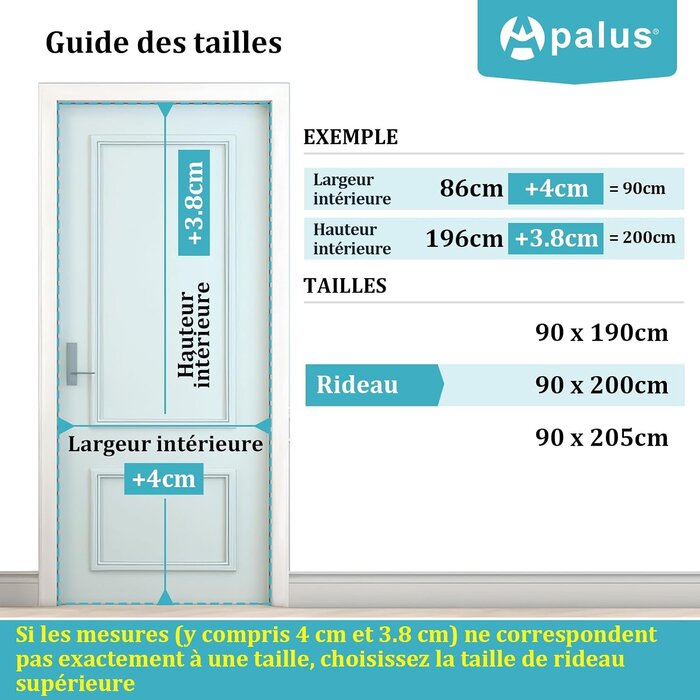 Rideau magnétique anti-insectes 90x200cm - Noir - 30% de remise
