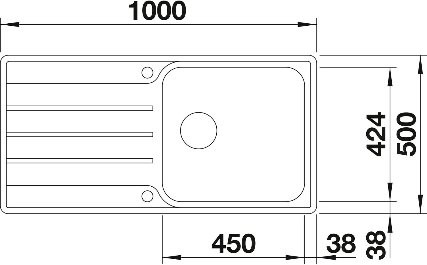 Évier de cuisine XL 60 cm en acier inoxydable - 35% de remise