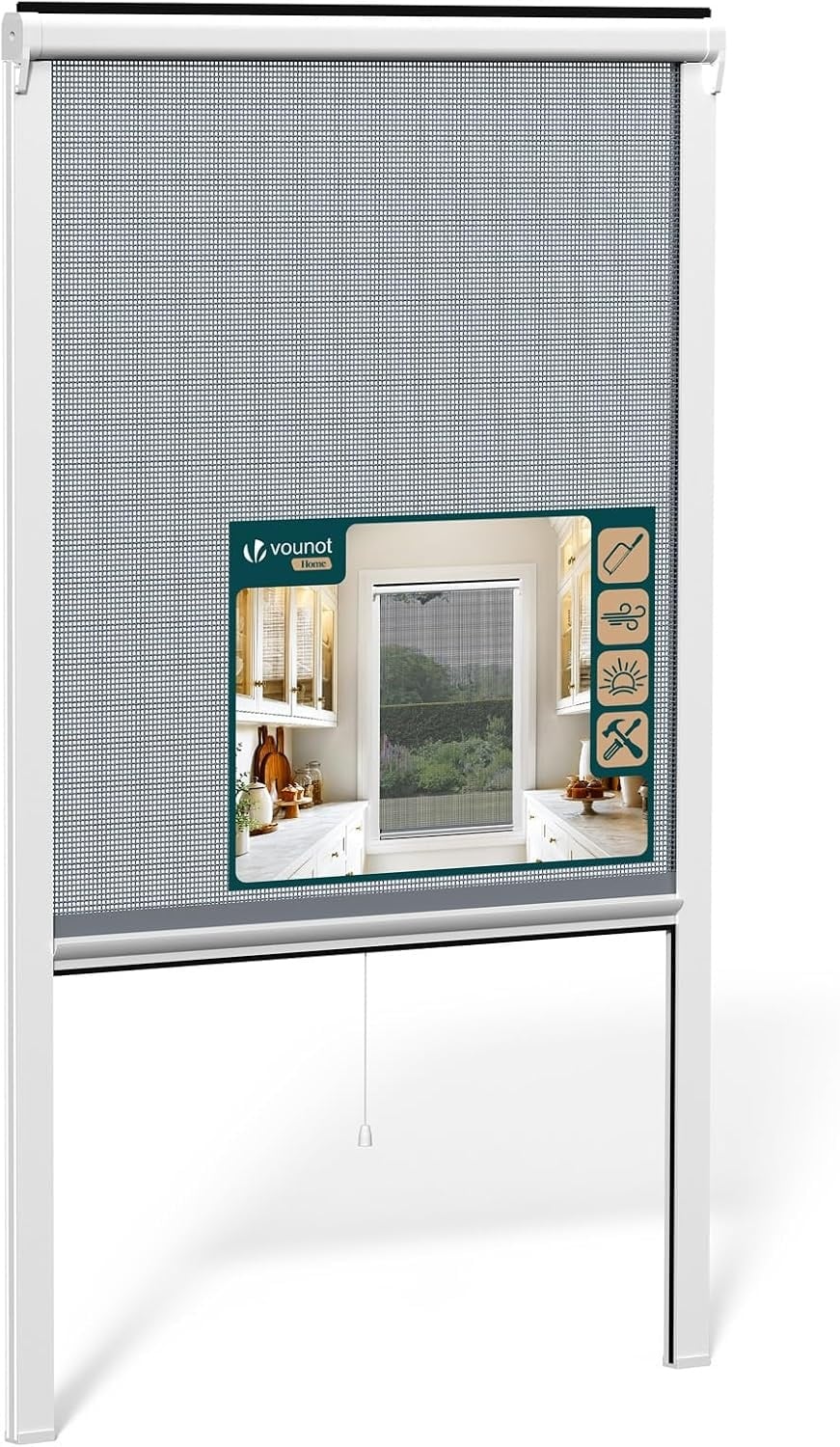 Moustiquaire enroulable 130x160 cm Blanc - 31% de remise