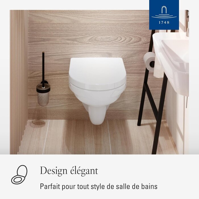 Abattant WC forme en D taille M - Blanc - 33% de remise