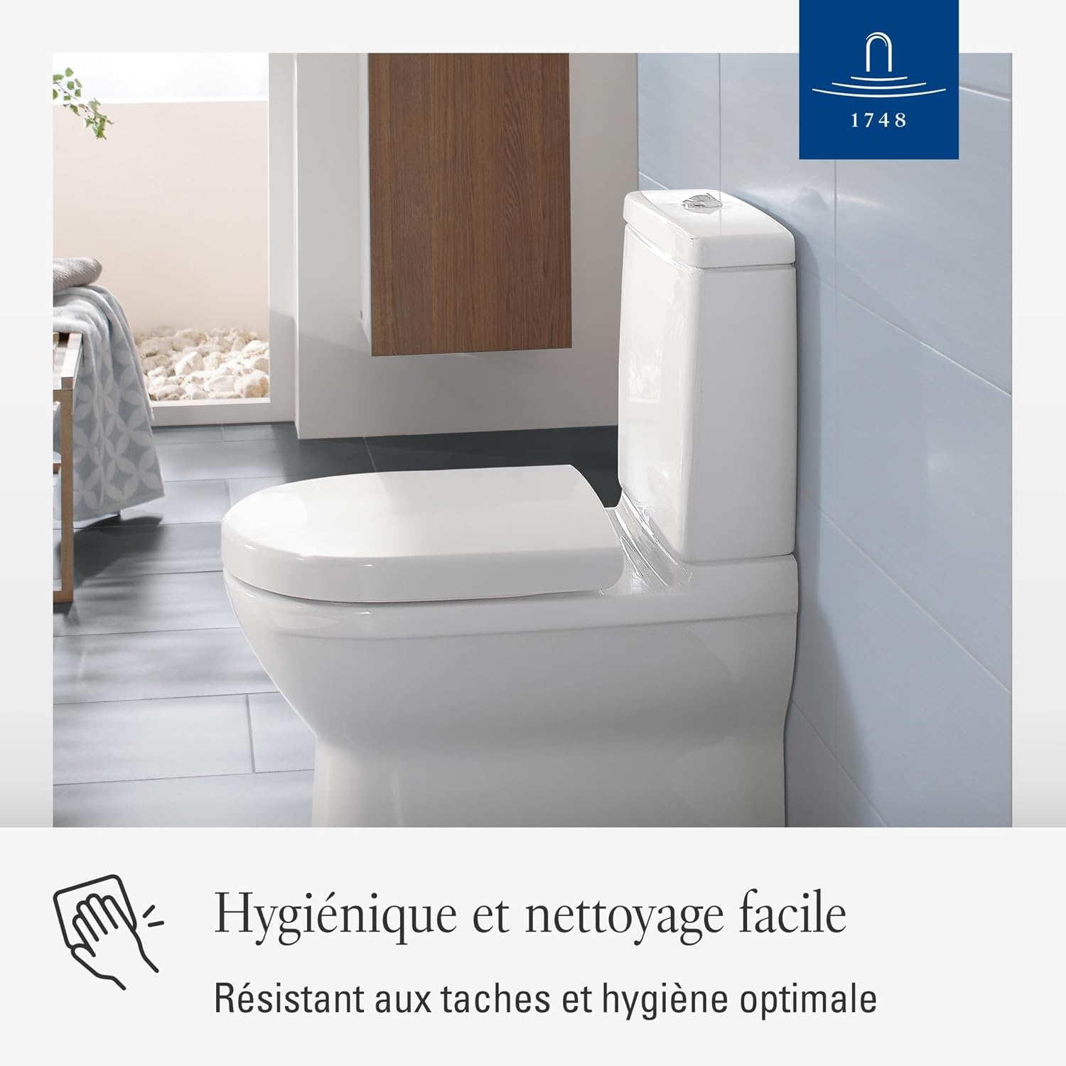 Abattant WC forme en D taille M - Blanc - 33% de remise