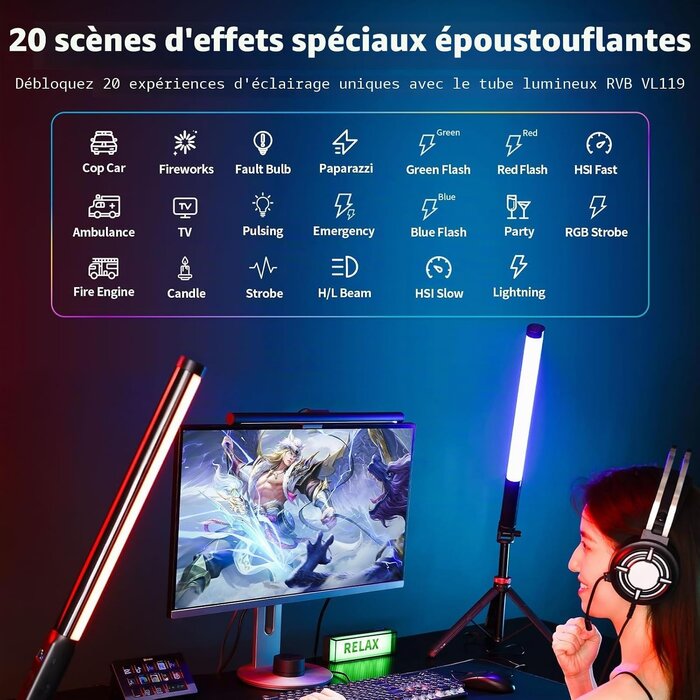 Bâton Lumineux LED pour Vidéo et Photo - 32% de remise