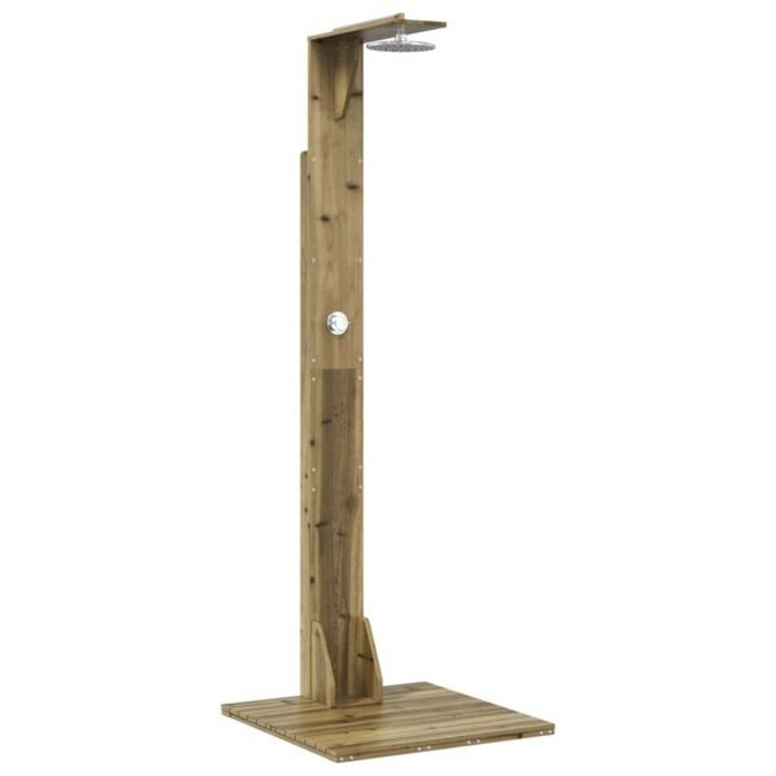 Douche d'extérieur en bois et inox - 35% de remise