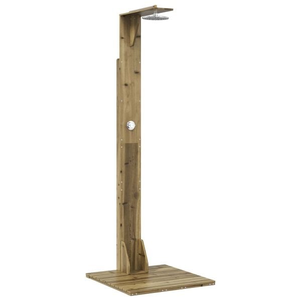 Douche d'extérieur en bois et inox - 35% de remise