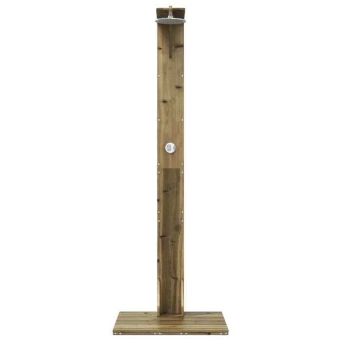 Douche d'extérieur en bois et inox - 35% de remise