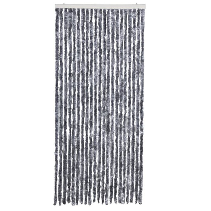 Rideau anti-mouches chenille argenté 90x200 cm - 33% de remise