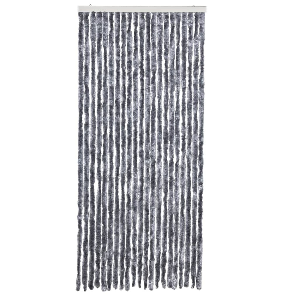 Rideau anti-mouches chenille argenté 90x200 cm - 33% de remise