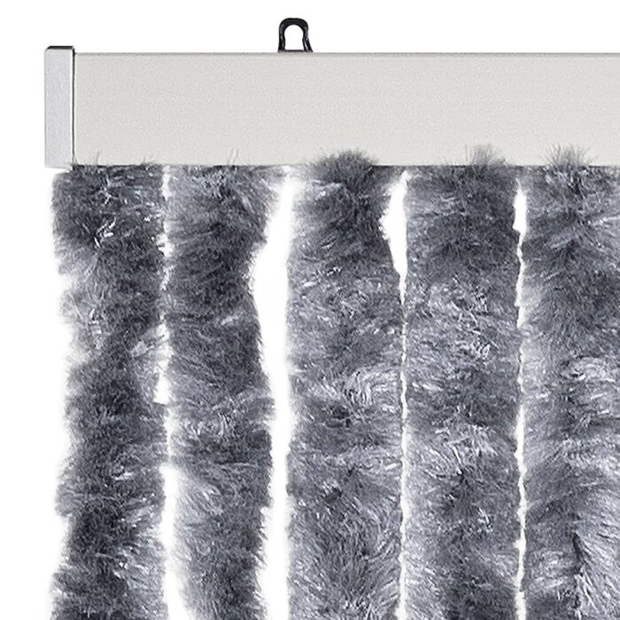 Rideau anti-mouches chenille argenté 90x200 cm - 33% de remise