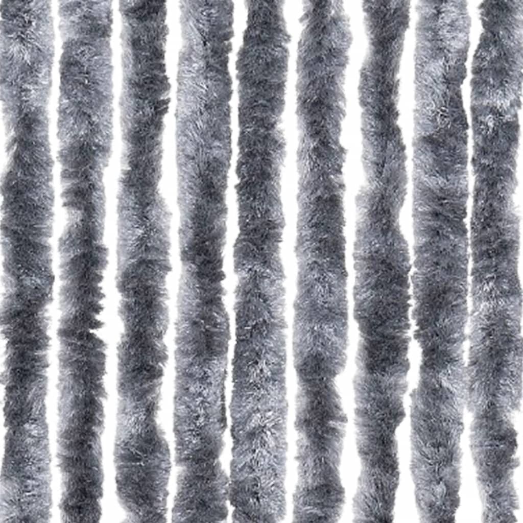 Rideau anti-mouches chenille argenté 90x200 cm - 33% de remise