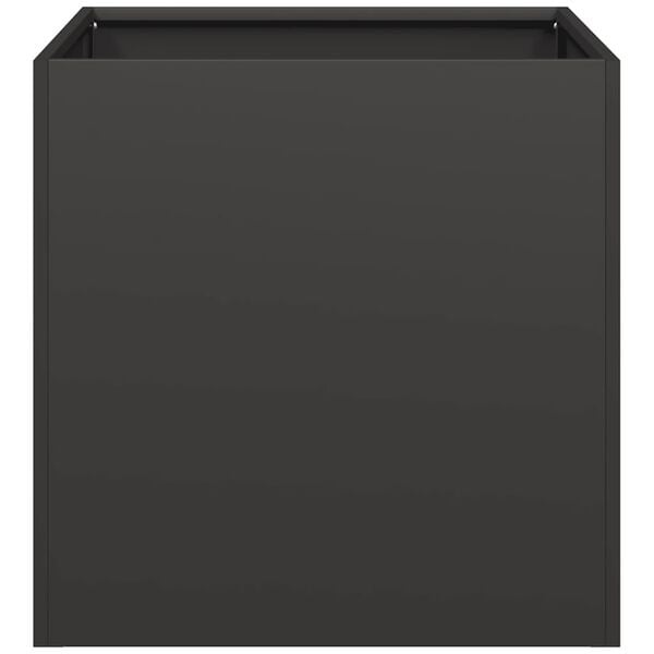 Bac à fleurs en acier noir 40x40x40 cm - 33% de remise