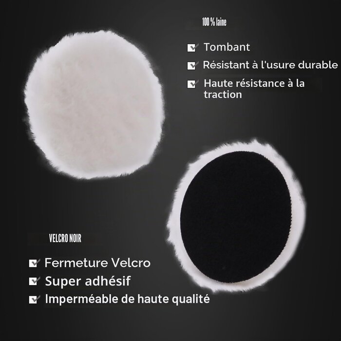 Set de 5 tampons polissage laine 180mm wit S - 25% de remise