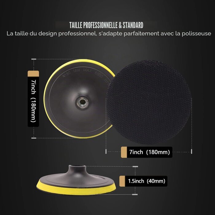 Set de 5 tampons polissage laine 180mm wit S - 25% de remise