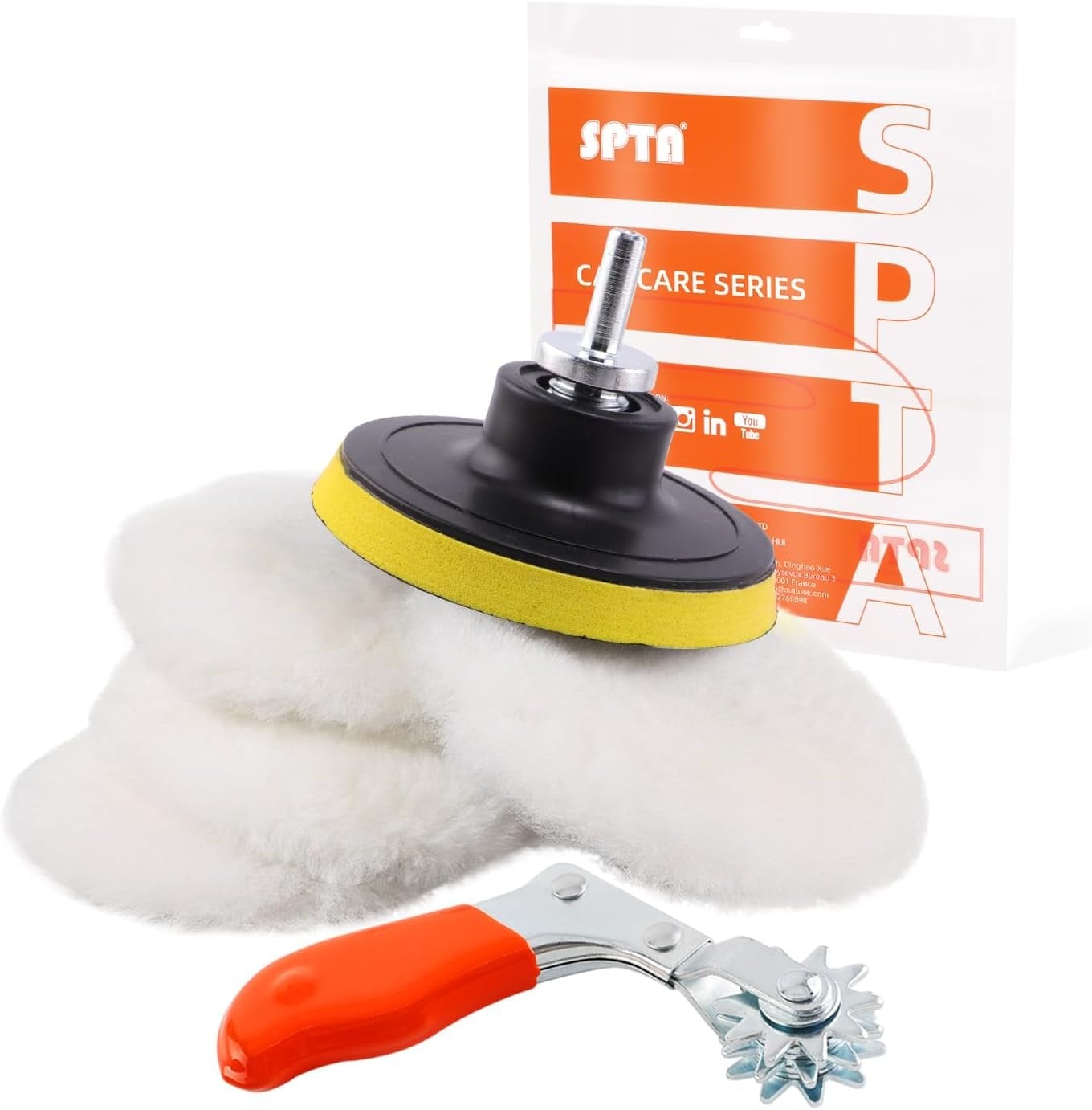 Set de 5 tampons polissage laine 180mm wit S - 25% de remise