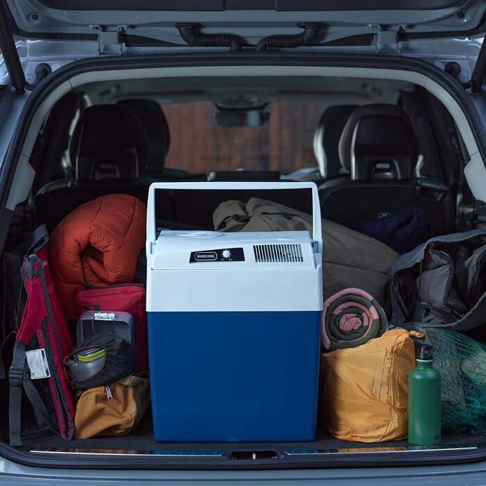 Glacière électrique 26L - 12V/230V - Bleue - 34% de remise