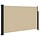 Pare-vent latéral rétractable beige 120x500 cm - 34% de remise