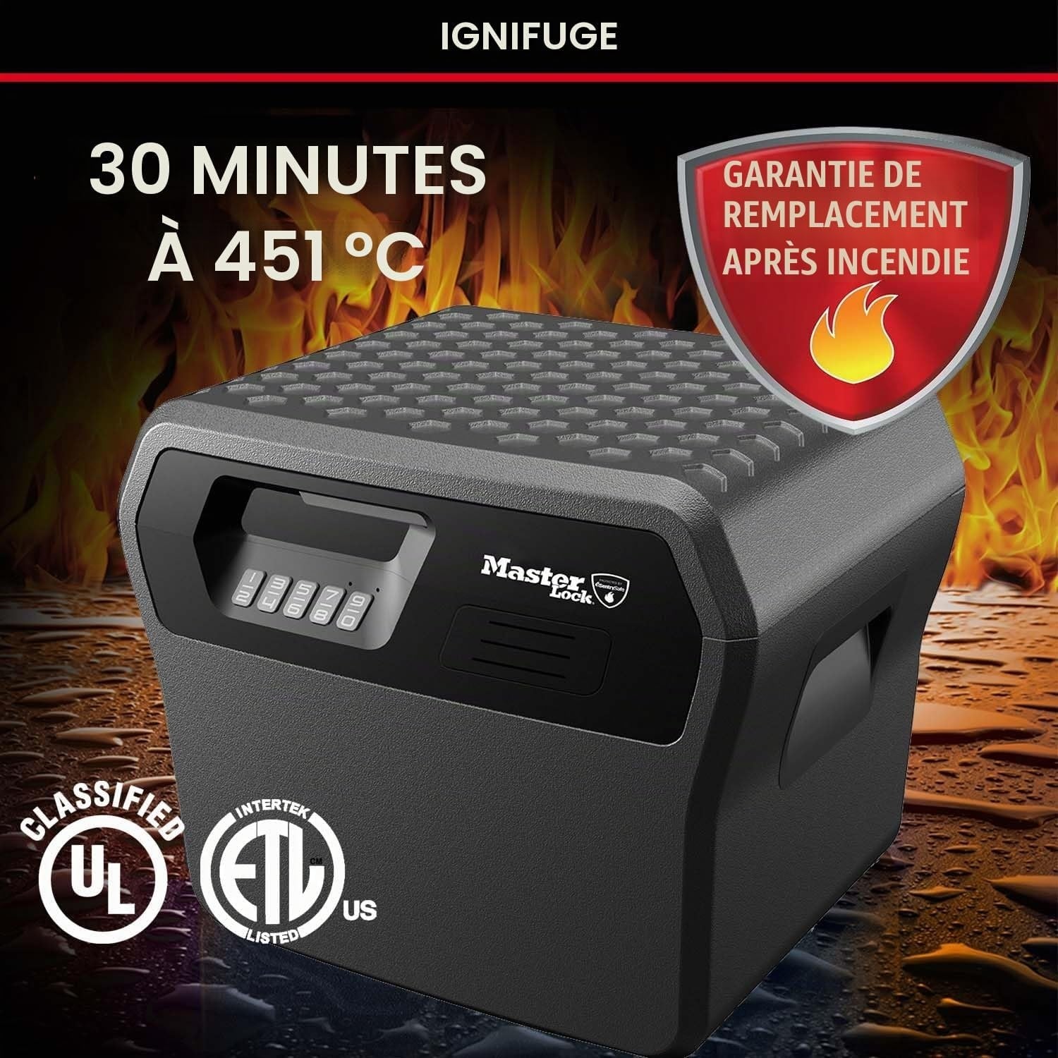 Coffre-fort ignifuge 18,5L - Serrure numérique - 30% de remise