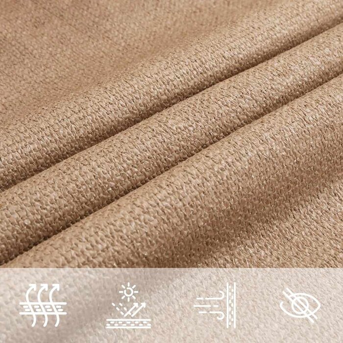 Voile d'ombrage carrée 2x2m taupe - 30% de remise