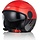 Casque jet moto et scooter noir et rouge taille S - 33% de remise