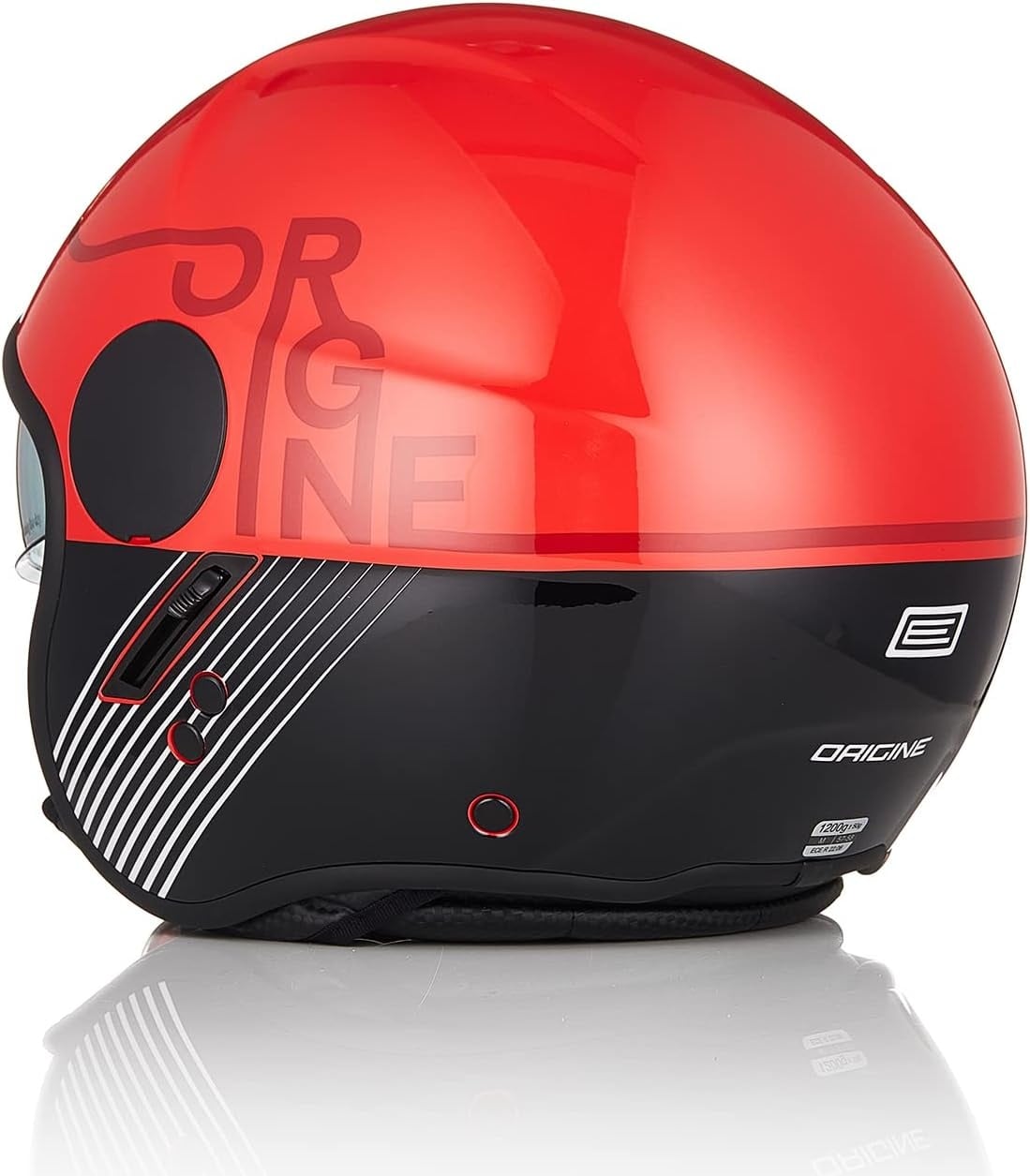 Casque jet moto et scooter noir et rouge taille S - 33% de remise