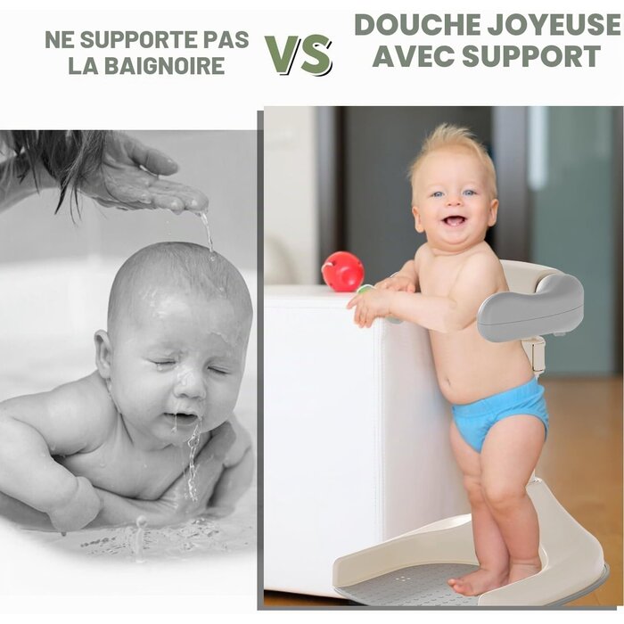 Siège de bain bébé réglable - Gris - 31% de remise
