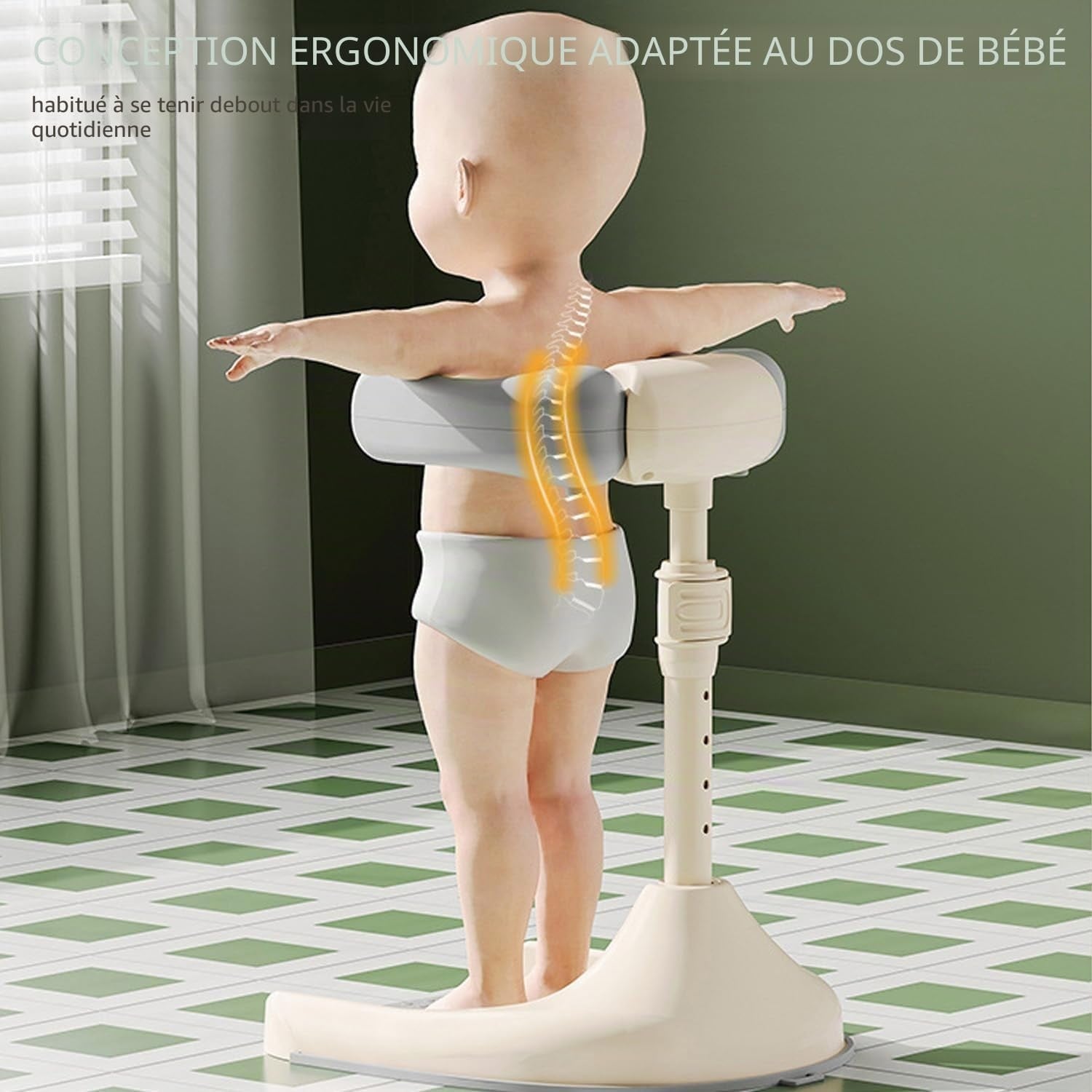 Siège de bain bébé réglable - Gris - 31% de remise