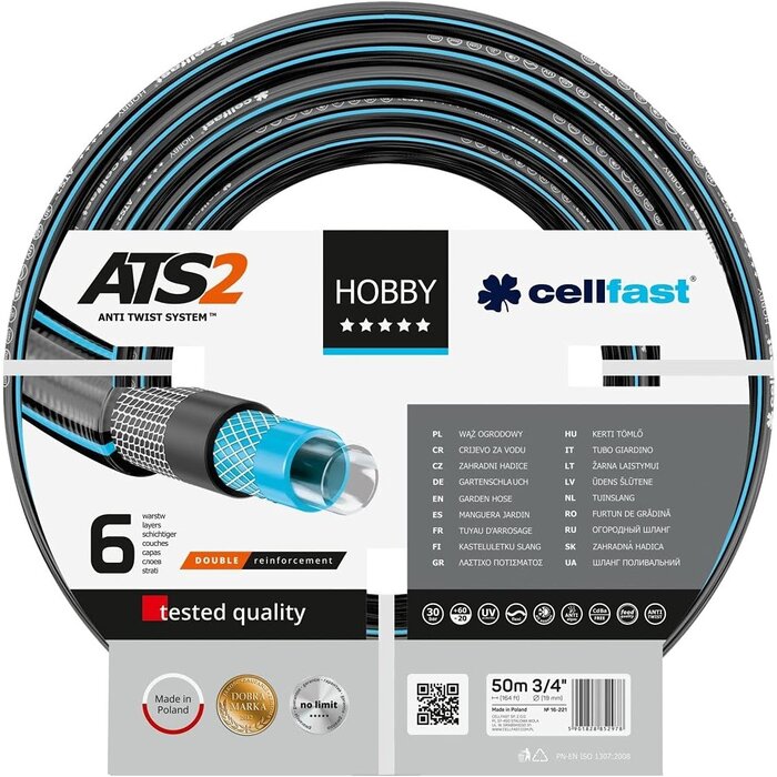 Tuyau d'arrosage 50m 3/4" anti-torsion - 34% de remise