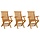 Ensemble de 3 chaises de jardin pliantes en teck massif - 35% de remise