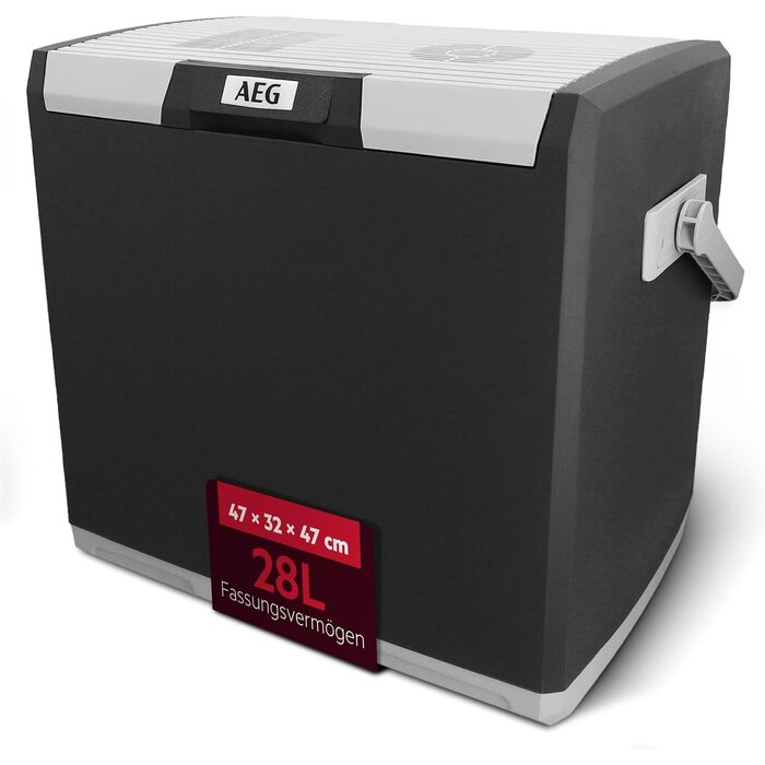 Glacière thermoélectrique 28L taille M, gris noir - 34% de remise