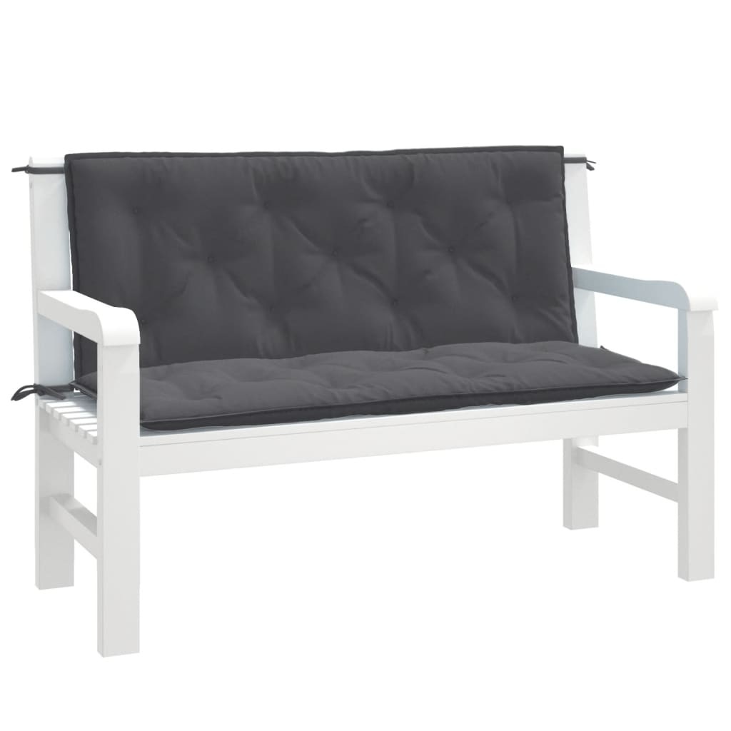 Lot de 2 coussins pour banc de jardin, anthracite - 32% de remise