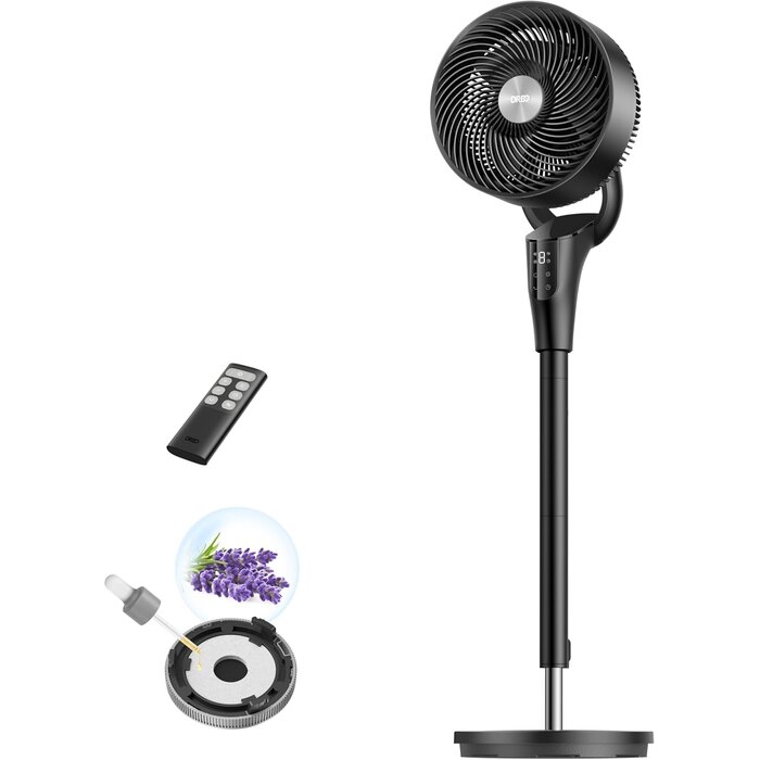 Ventilateur sur pied oscillant noir - 105 cm - 34% de remise