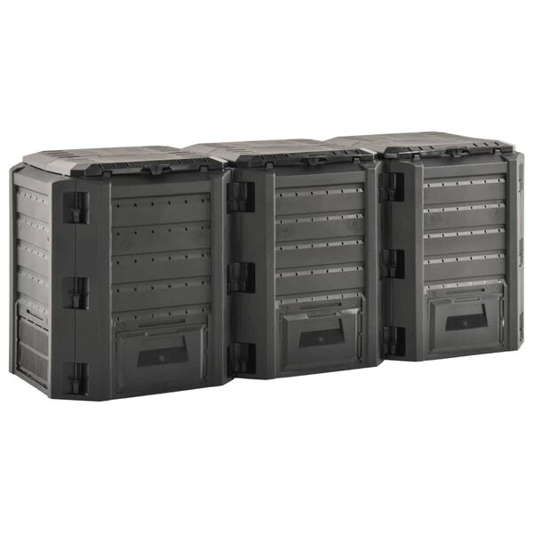 Composteur de jardin 1200 L en polypropylène - 35% de remise