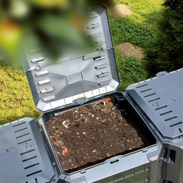 Composteur de jardin 1200 L en polypropylène - 35% de remise