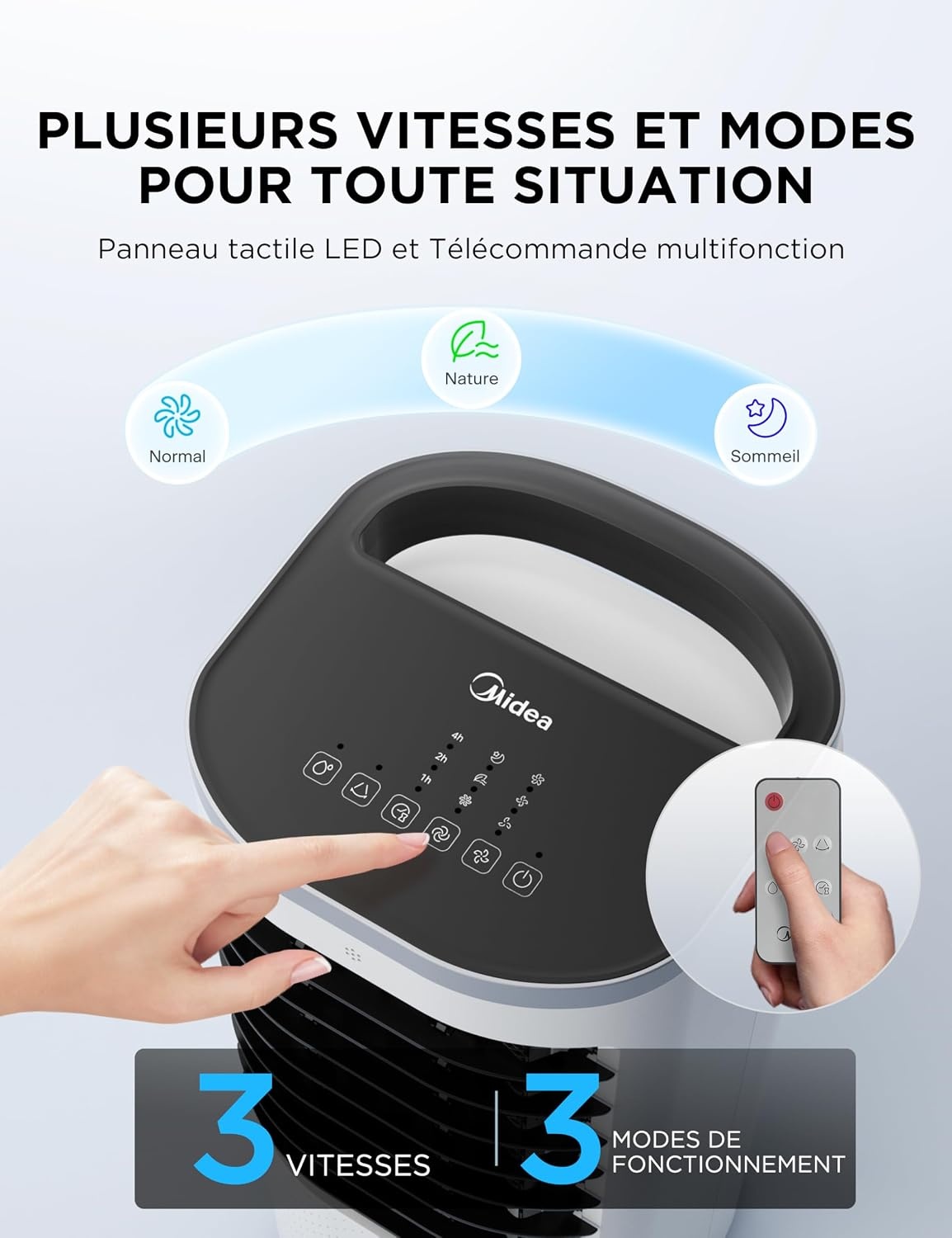 Rafraîchisseur d'air mobile 5-en-1, 65W - 29% de remise
