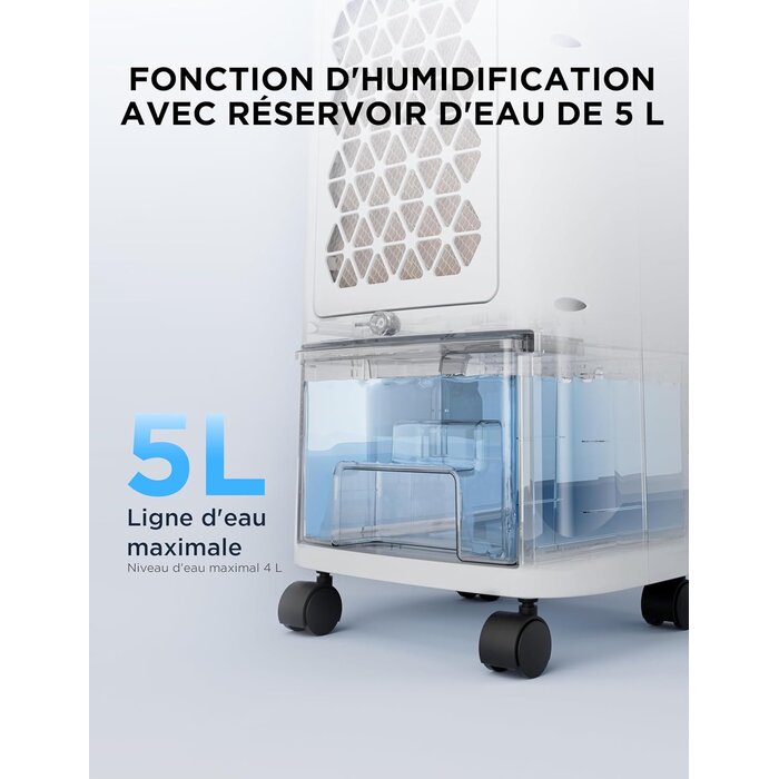 Rafraîchisseur d'air mobile 5-en-1, 65W - 29% de remise