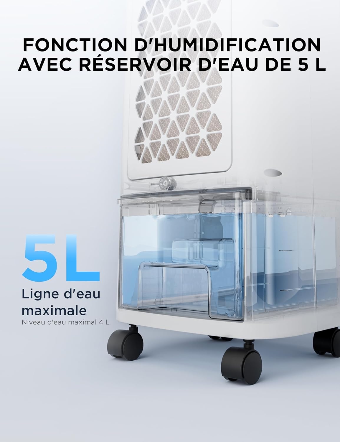 Rafraîchisseur d'air mobile 5-en-1, 65W - 29% de remise