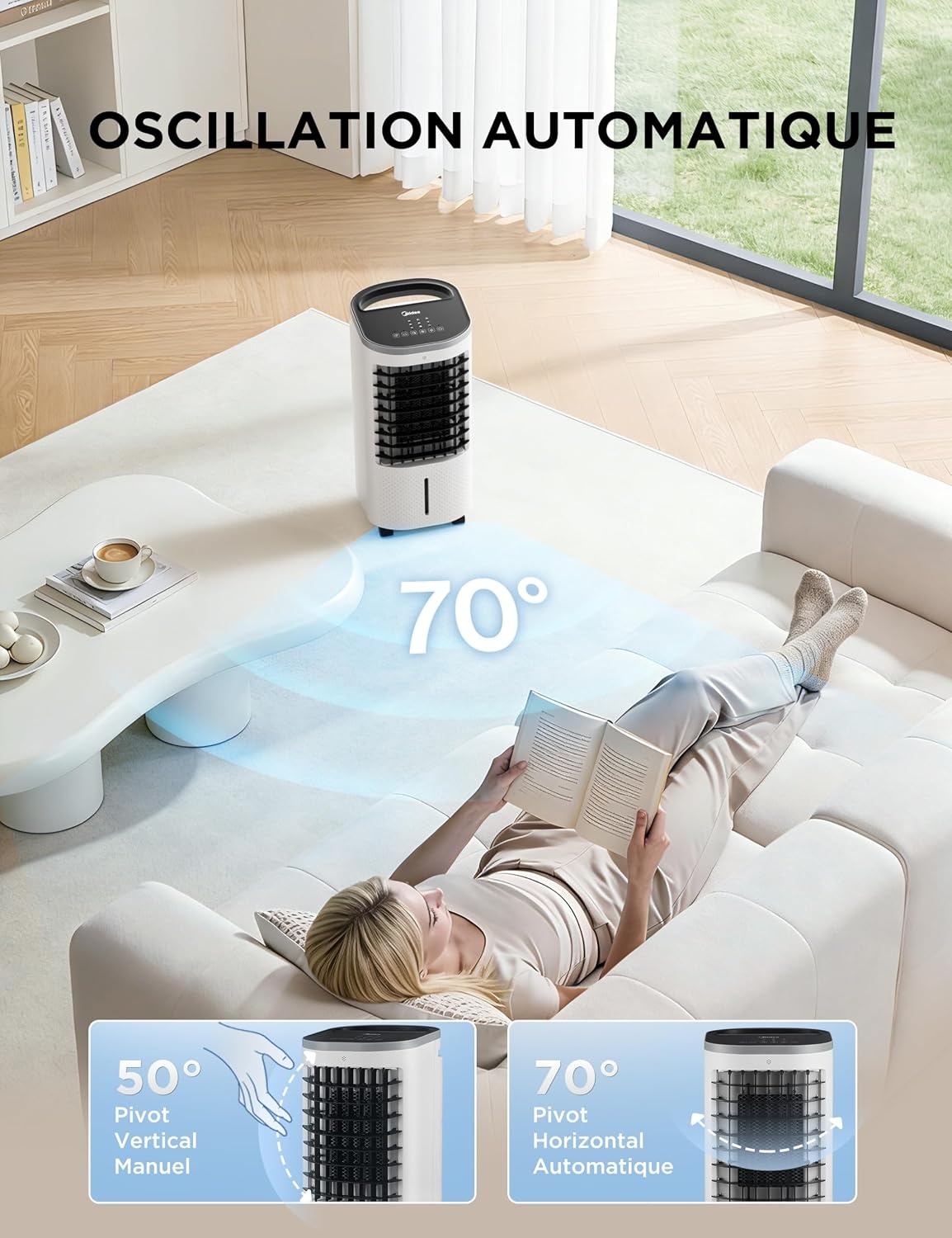 Rafraîchisseur d'air mobile 5-en-1, 65W - 29% de remise