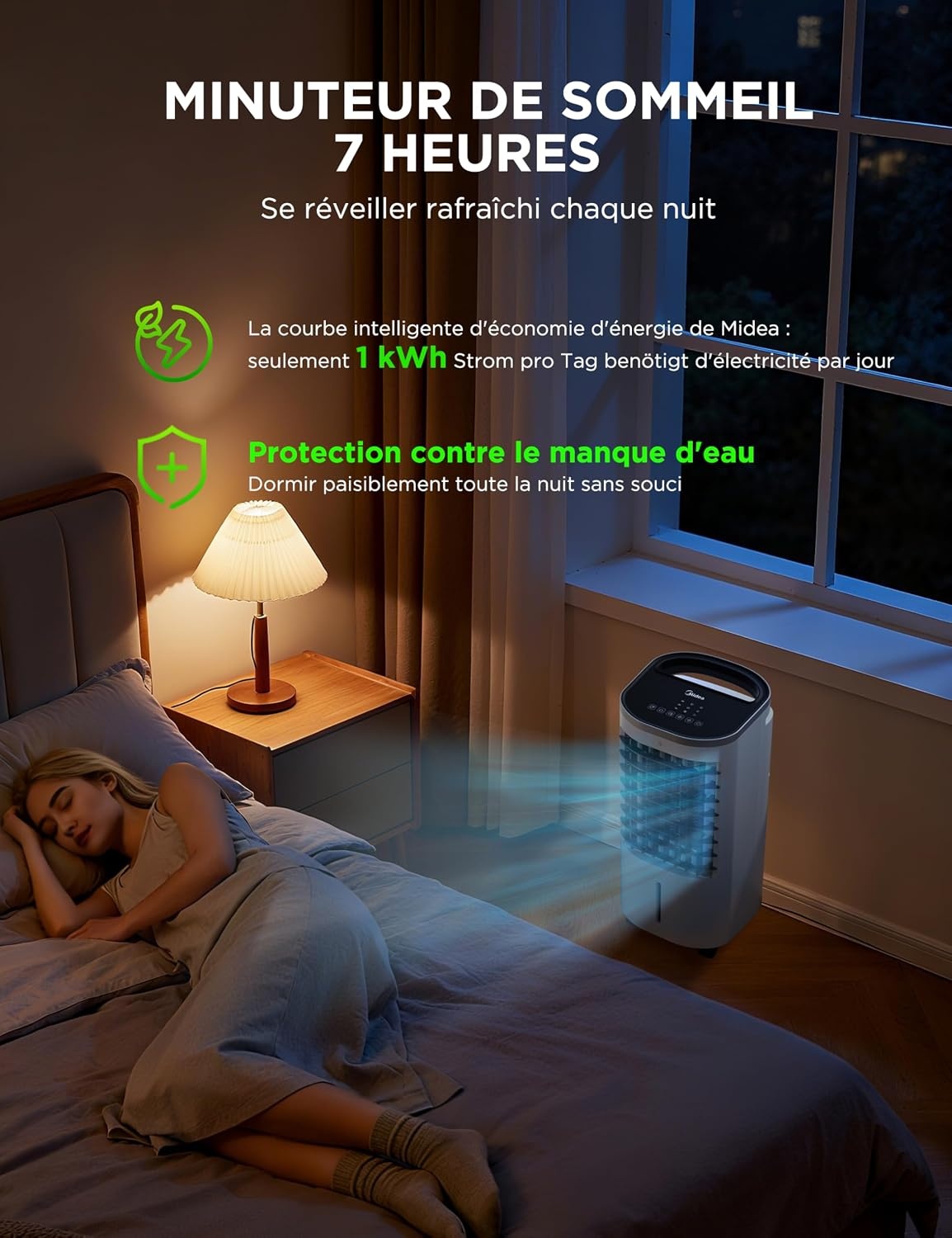 Rafraîchisseur d'air mobile 5-en-1, 65W - 29% de remise