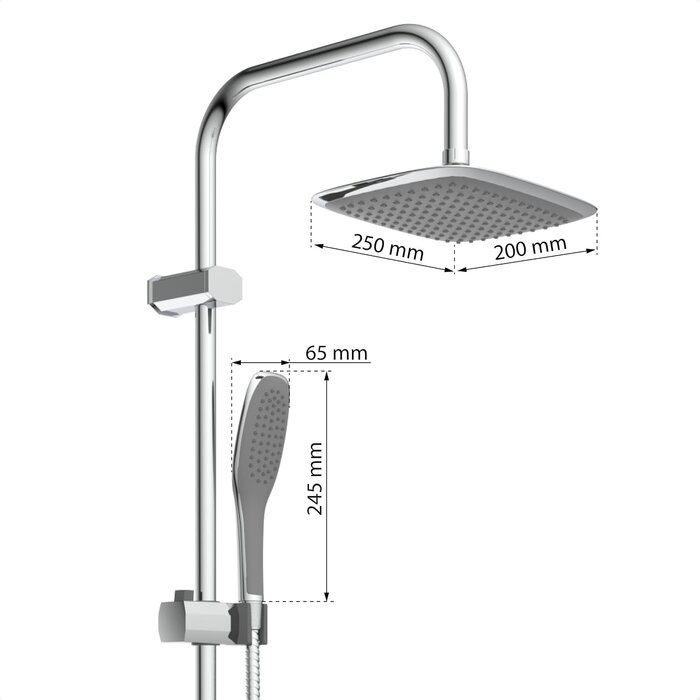 Système de douche 2-en-1 EASY FRESH - Chrome - 33% de remise