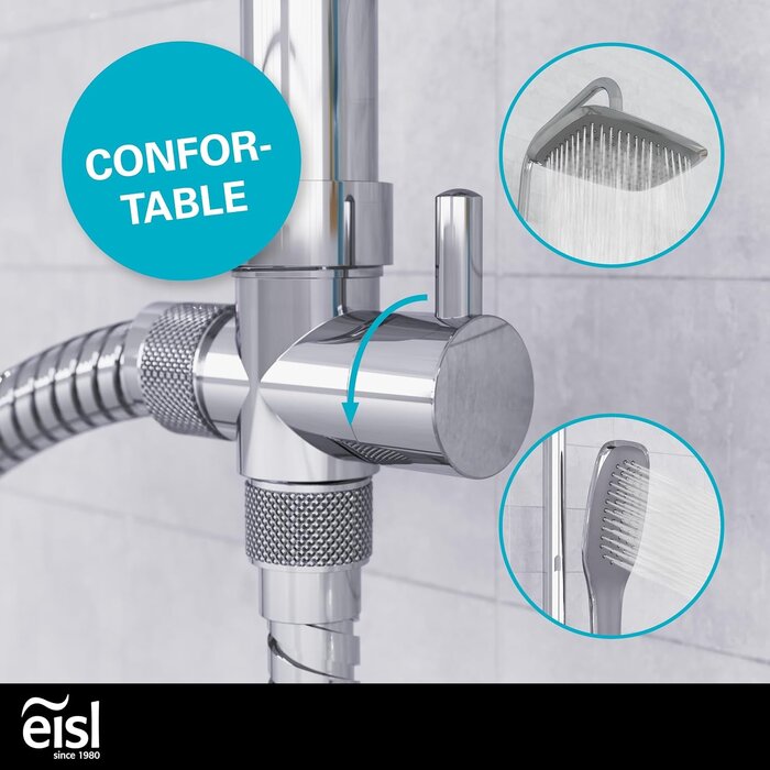 Système de douche 2-en-1 EASY FRESH - Chrome - 33% de remise