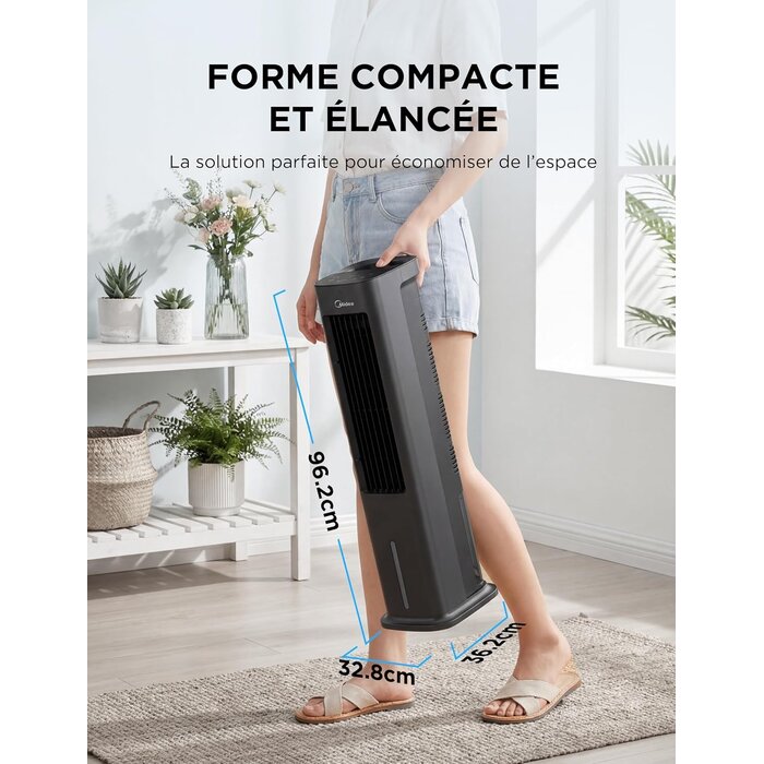 Rafraîchisseur d'air 4-en-1 Noir 5L - 30% de remise