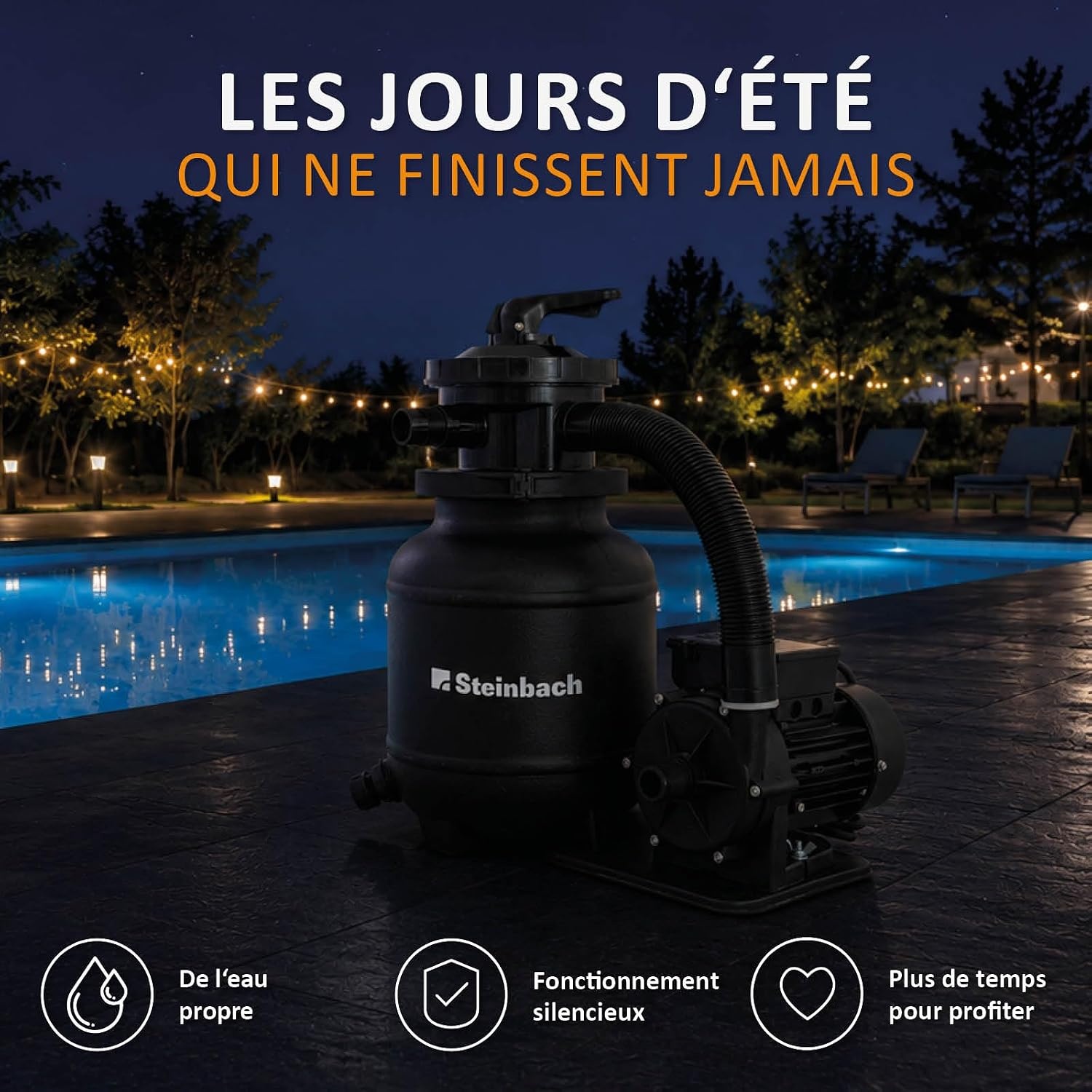 Système de filtration pour piscine 19 000 L - 35% de remise