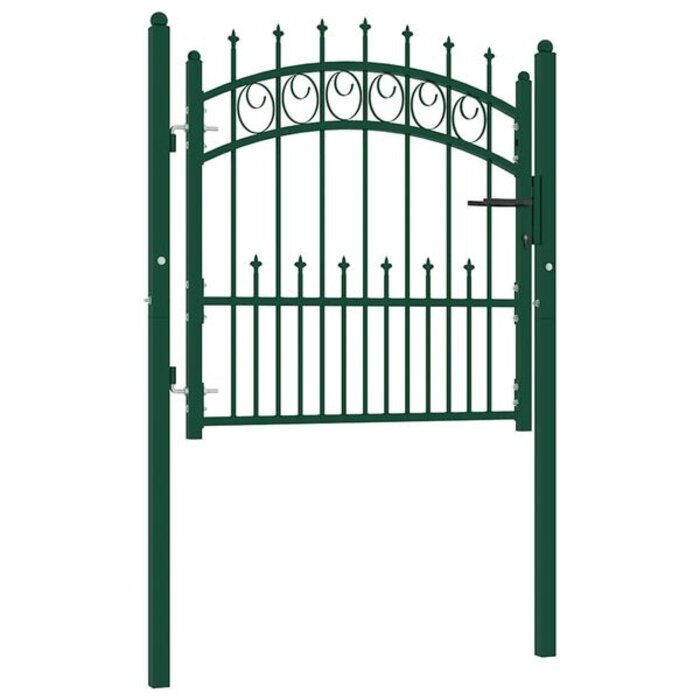 Portillon de jardin en acier EMMEN 104x97 cm vert - 34% de remise