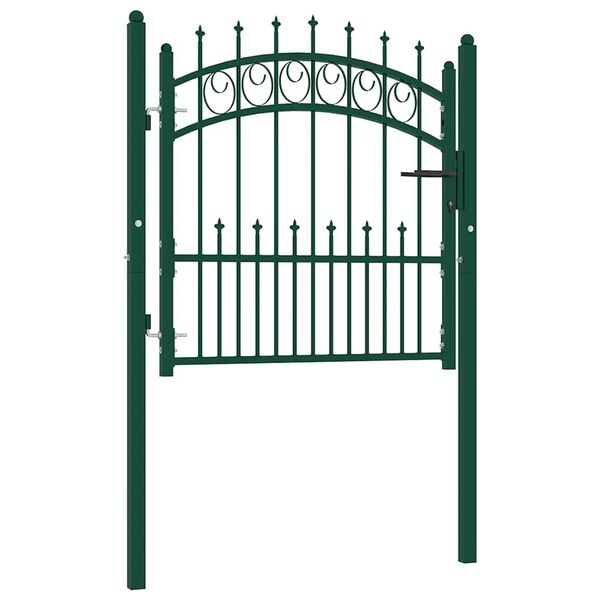 Portillon de jardin en acier EMMEN 104x97 cm vert - 34% de remise